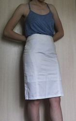 Белая,  летняя юбка Размер: 46–48 (L)