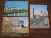 3 почтовых открытки Москва 1986